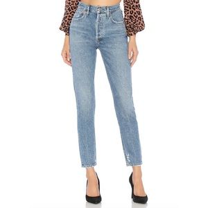 Agolde Jamie Feel Good Denim Made in USA Jeans in Passenger Wash Size 24
